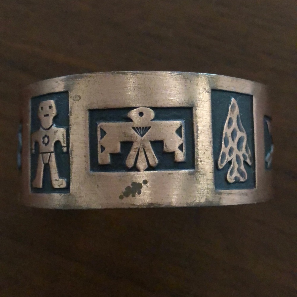 Vintage Southwestern Wide Copper Cuff Bracelet
